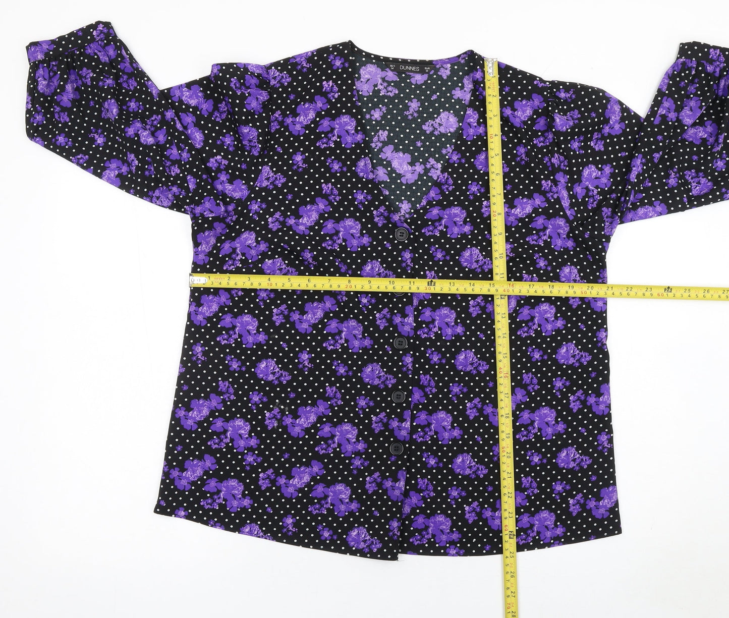 Dunnes Womens Multicoloured Floral Button Blouse Size M