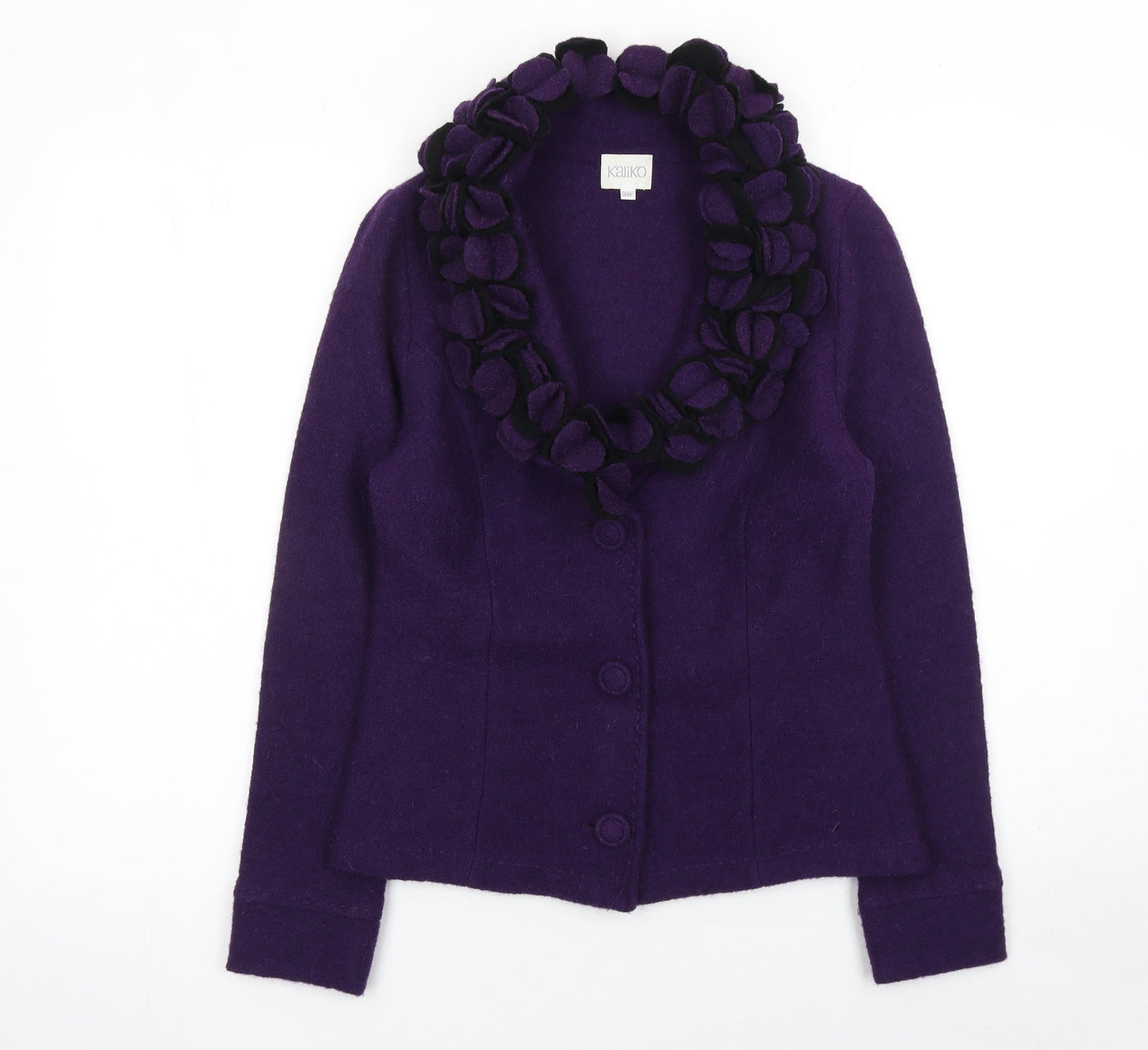 Kaliko Women's Purple Wool Shawl Collar Suit Jacket Size 10