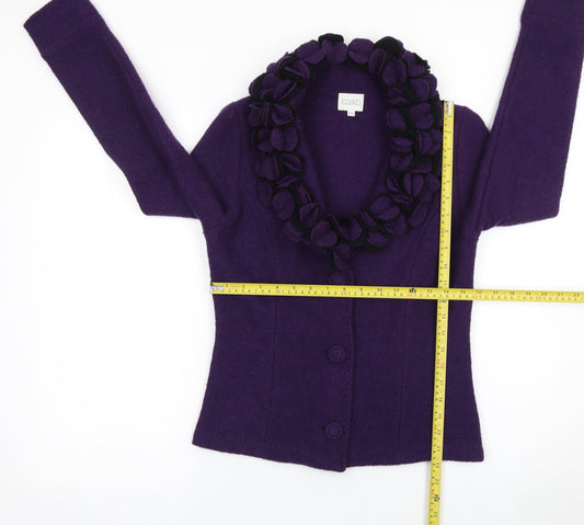 Kaliko Women's Purple Wool Shawl Collar Suit Jacket Size 10