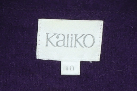 Kaliko Women's Purple Wool Shawl Collar Suit Jacket Size 10