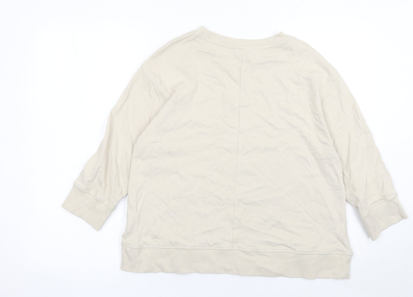 Womens UK Size 12 Zara Beige Pullover Sweatshirt