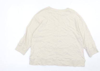 Womens UK Size 12 Zara Beige Pullover Sweatshirt