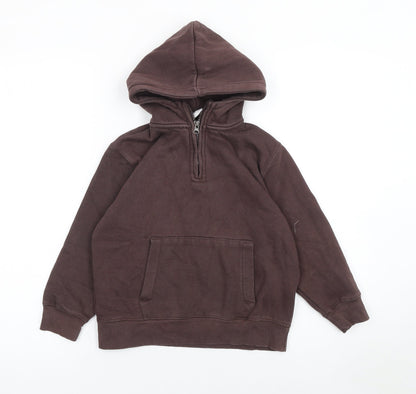 Boys UK Size 7-8 Years Zara Brown Henley Hoodie