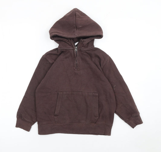 Boys UK Size 7-8 Years Zara Brown Henley Hoodie
