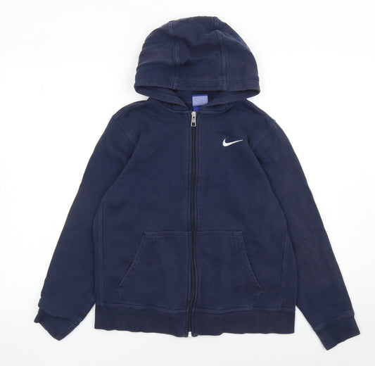 Boys UK Size 12-13 Years Nike Blue Full Zip Hoodie