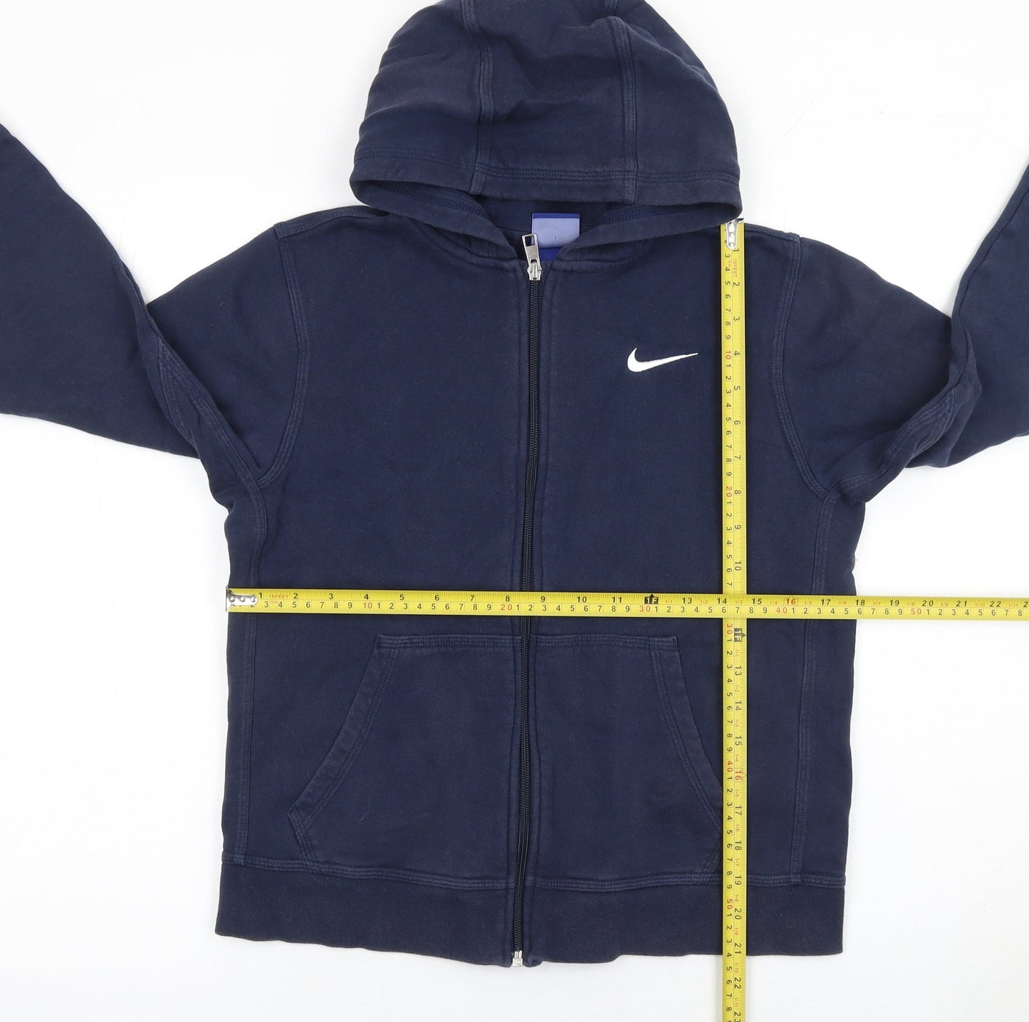 Boys UK Size 12-13 Years Nike Blue Full Zip Hoodie
