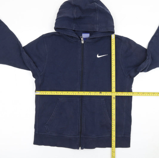 Boys UK Size 12-13 Years Nike Blue Full Zip Hoodie