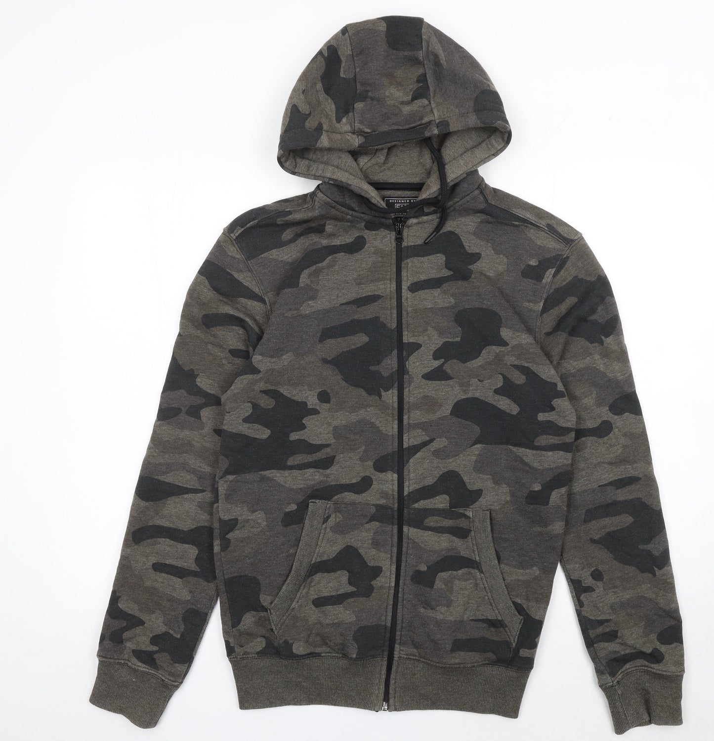 Mens UK Size S F&F Green Full Zip Hoodie