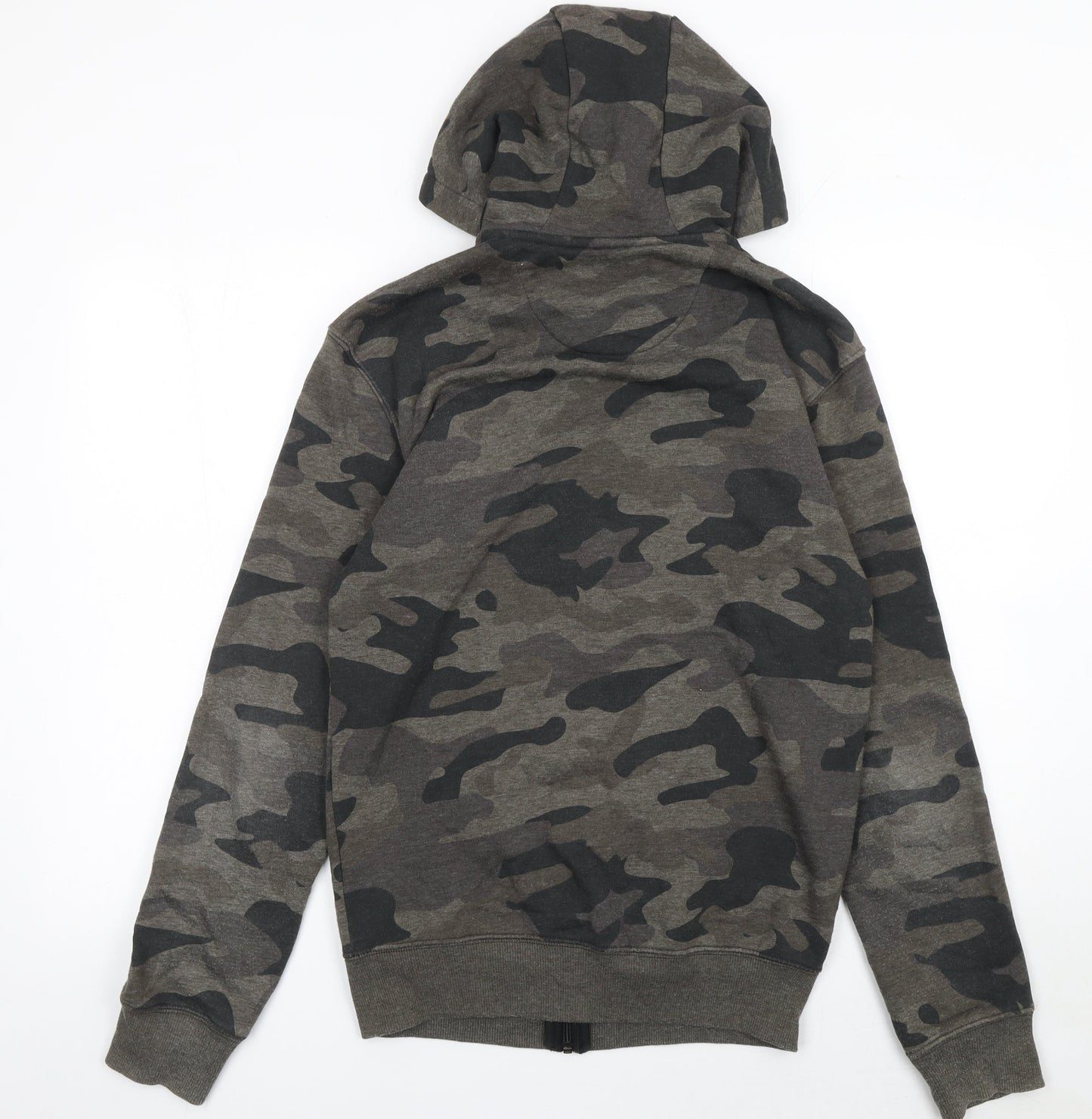 Mens UK Size S F&F Green Full Zip Hoodie