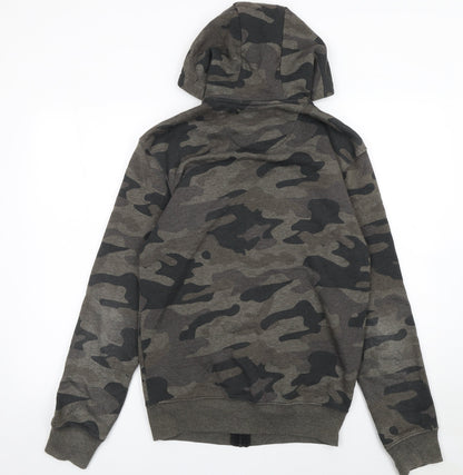 Mens UK Size S F&F Green Full Zip Hoodie