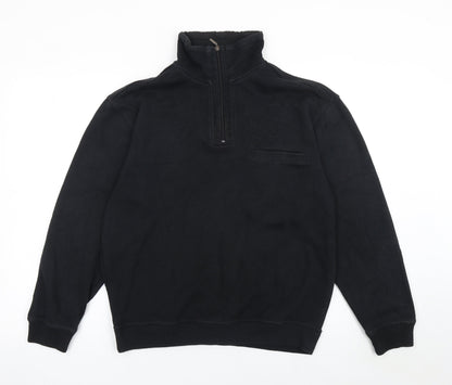 Mens UK Size M PRE END Black Henley Sweatshirt