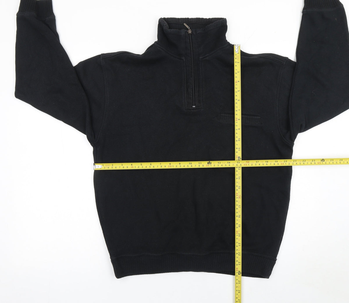 Mens UK Size M PRE END Black Henley Sweatshirt