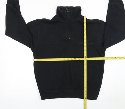 Mens UK Size M PRE END Black Henley Sweatshirt