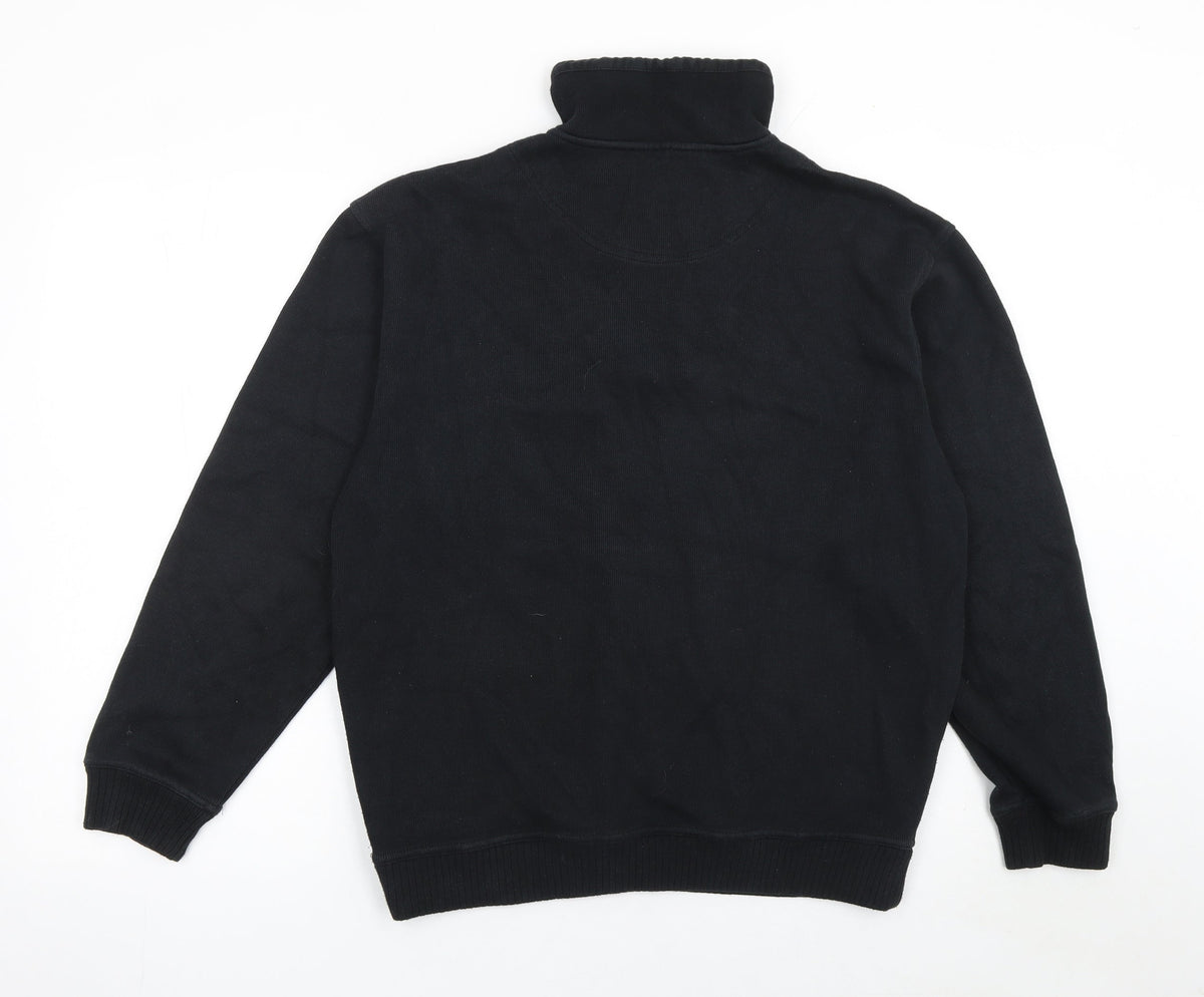 Mens UK Size M PRE END Black Henley Sweatshirt