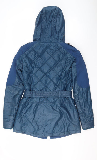Womens UK Size 10 NEXT Blue Parka Coat