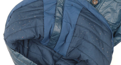 Womens UK Size 10 NEXT Blue Parka Coat