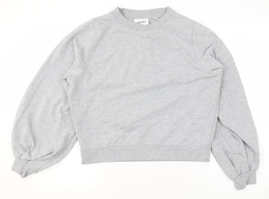 Womens UK Size XS Monki Grey Pullover Sweatshirt