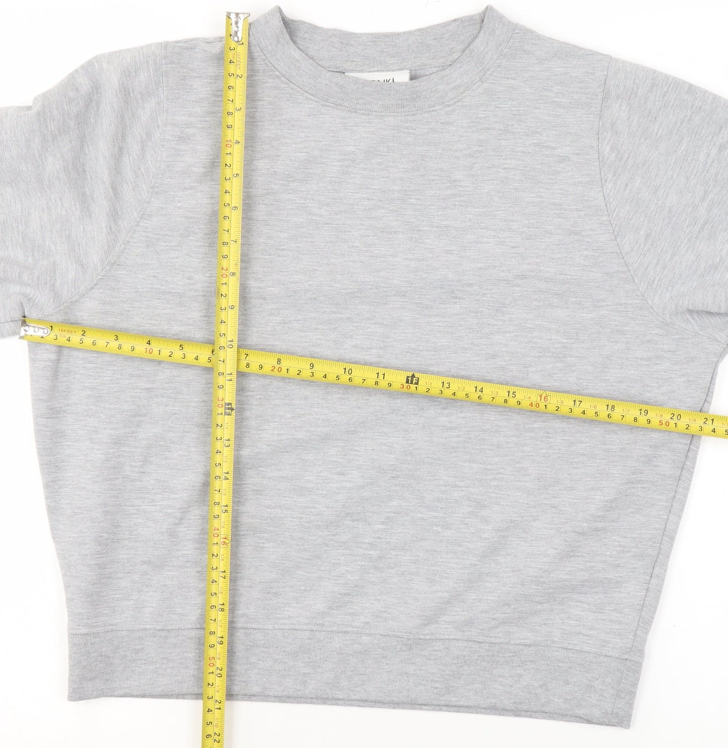Womens UK Size XS Monki Grey Pullover Sweatshirt