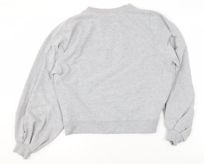 Womens UK Size XS Monki Grey Pullover Sweatshirt