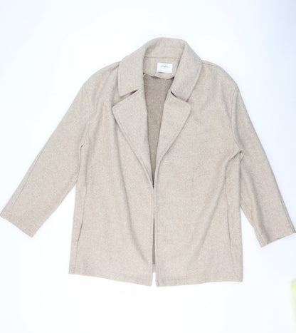 Womens UK Size S Zara Beige Overcoat