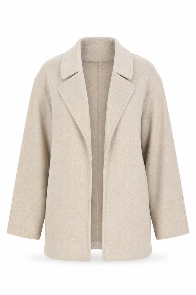 Womens UK Size S Zara Beige Overcoat