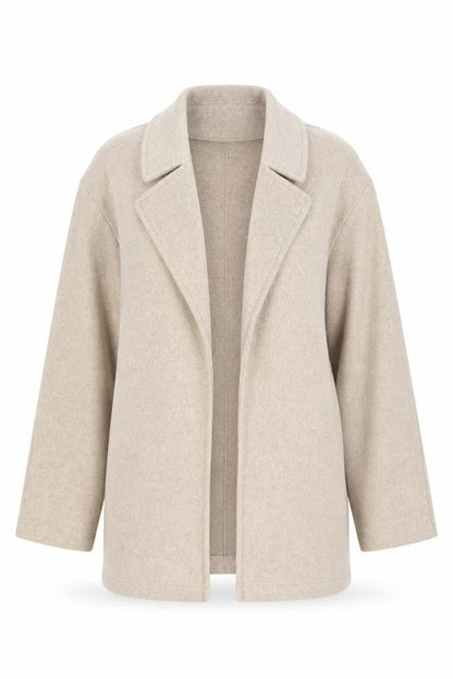 Womens UK Size S Zara Beige Overcoat
