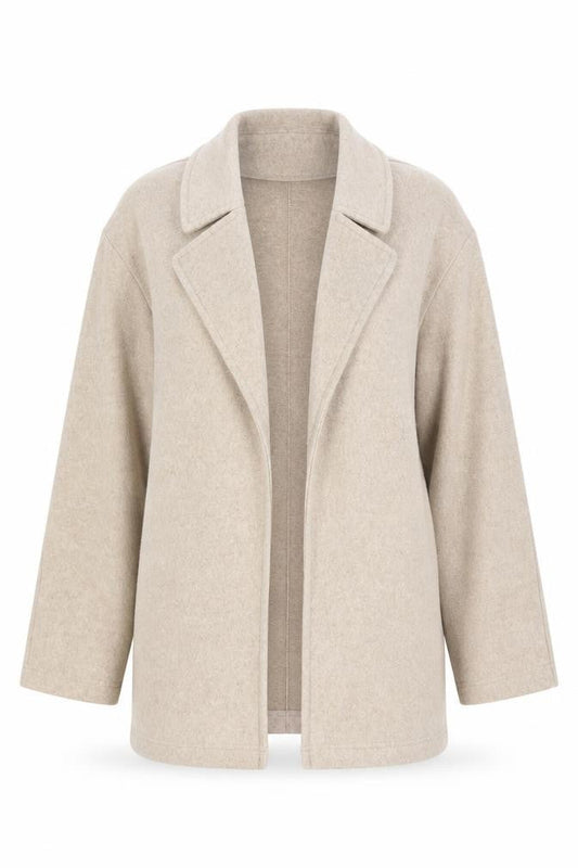 Womens UK Size S Zara Beige Overcoat