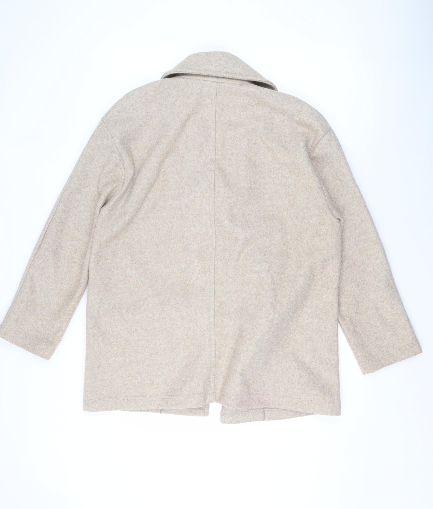 Womens UK Size S Zara Beige Overcoat