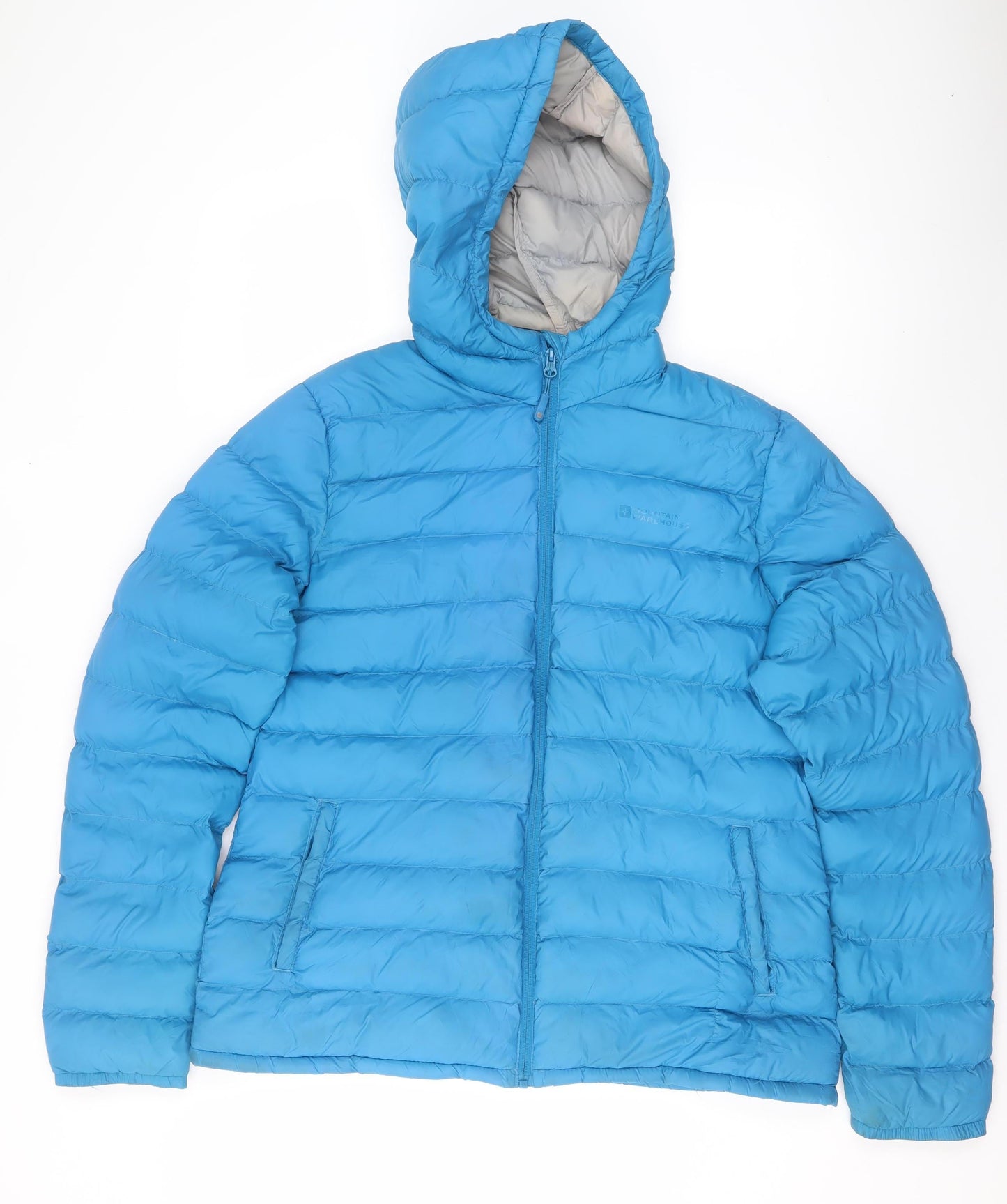 Mountain Warehouse Women's Blue Hooded Puffer Jacket Size 16