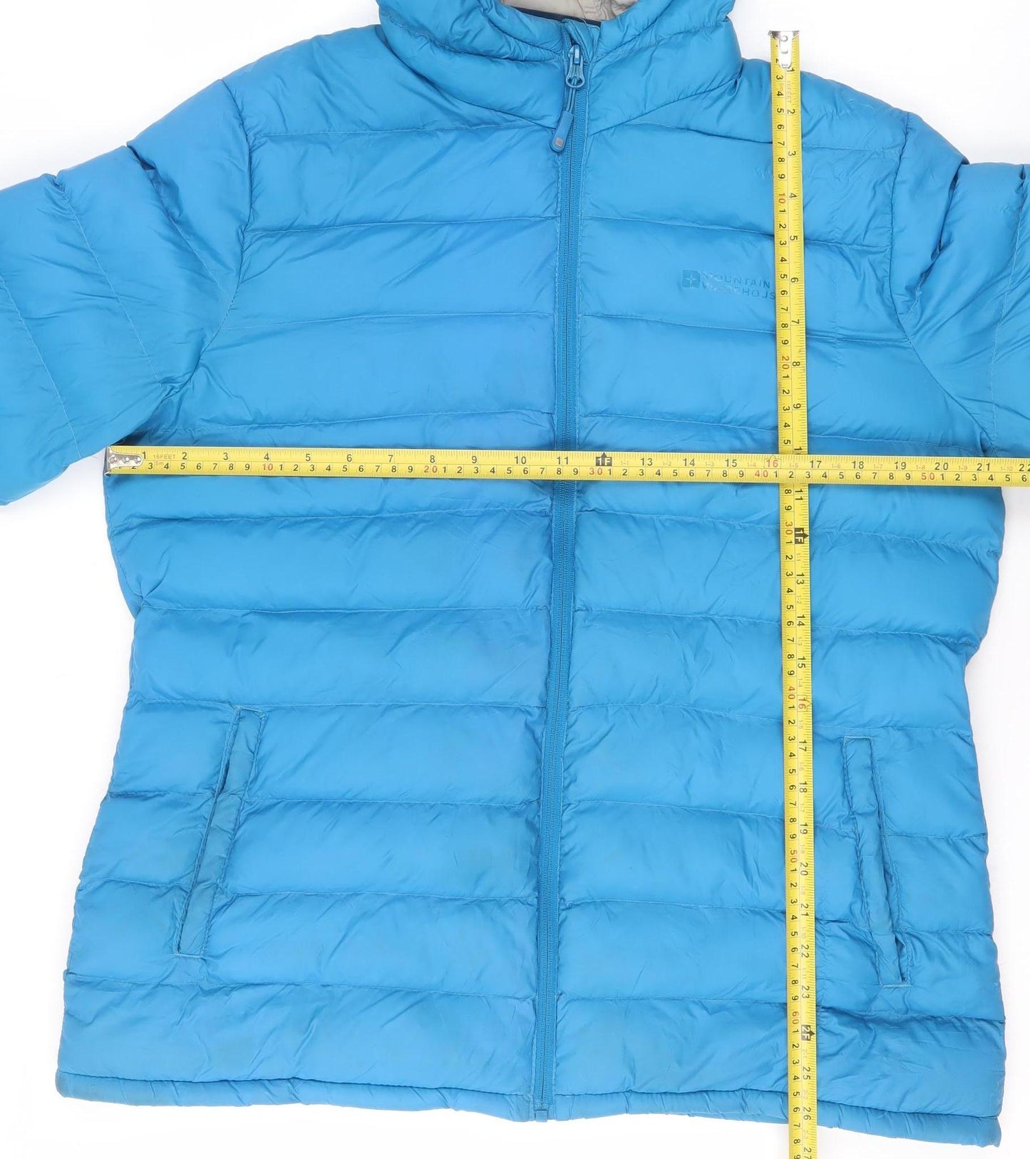 Mountain Warehouse Women's Blue Hooded Puffer Jacket Size 16