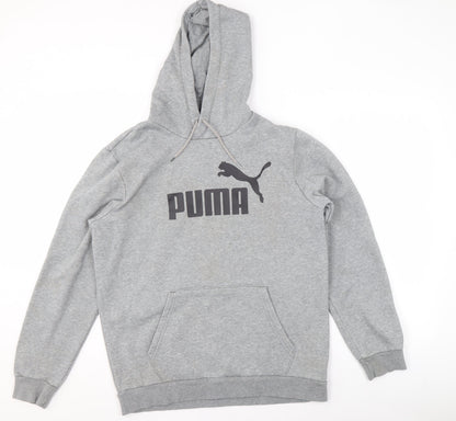 Mens UK Size M PUMA Grey Pullover Hoodie