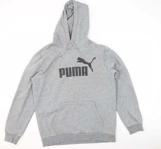 Mens UK Size M PUMA Grey Pullover Hoodie