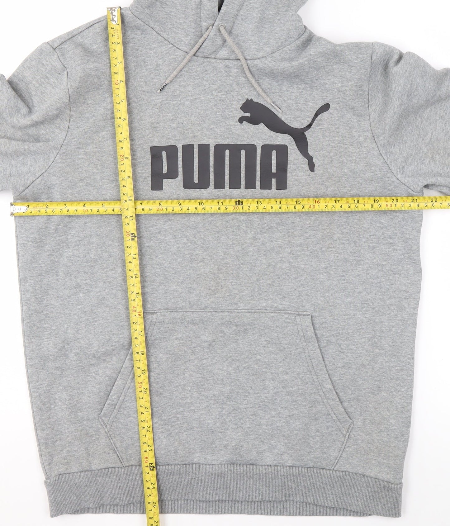Mens UK Size M PUMA Grey Pullover Hoodie