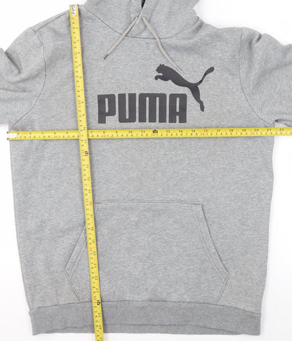 Mens UK Size M PUMA Grey Pullover Hoodie