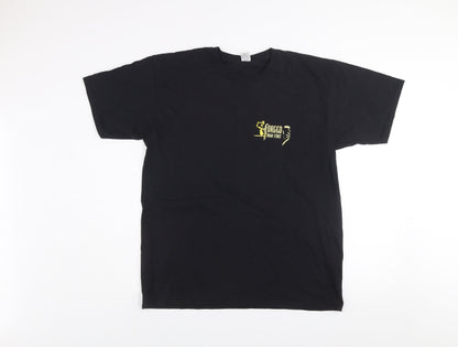 Mens UK Size L Fruit of the Loom Black  T-Shirt
