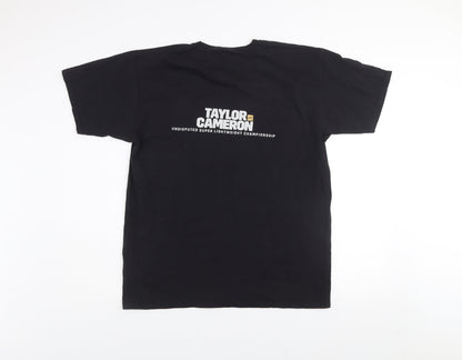 Mens UK Size L Fruit of the Loom Black  T-Shirt