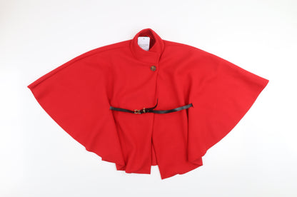 Womens UK Size One Size MAIA HEMERA Red Cape Jumper