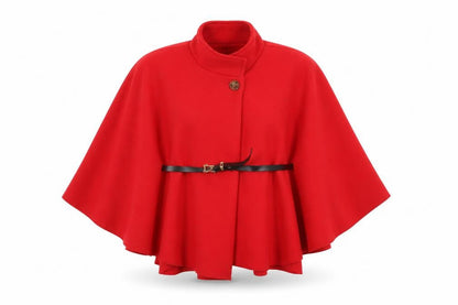 Womens UK Size One Size MAIA HEMERA Red Cape Jumper
