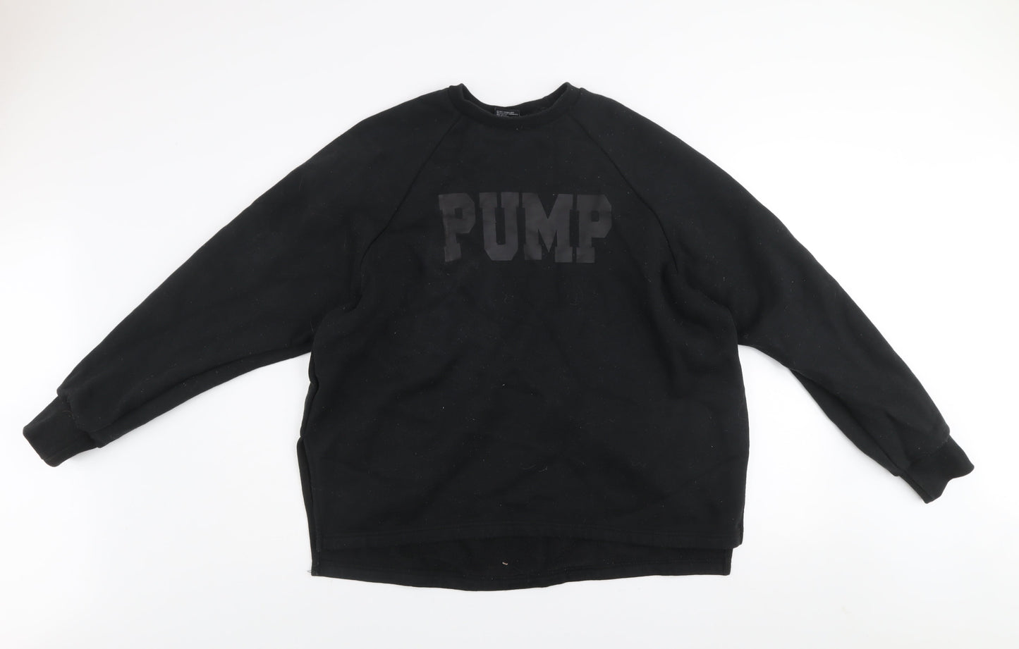 Mens UK Size S Pump Iron Black Pullover Sweatshirt