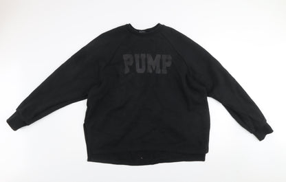 Mens UK Size S Pump Iron Black Pullover Sweatshirt