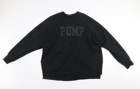 Mens UK Size S Pump Iron Black Pullover Sweatshirt