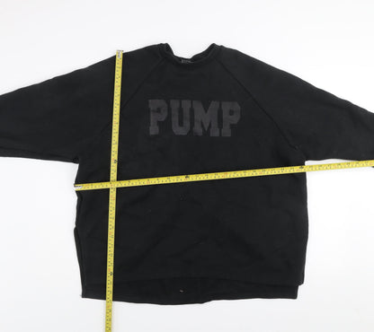 Mens UK Size S Pump Iron Black Pullover Sweatshirt