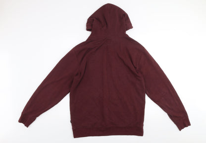 Vans Mens Brown Pullover Hoodie Medium Fleece Graphic Logo