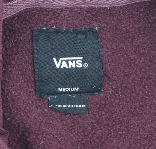 Vans Mens Brown Pullover Hoodie Medium Fleece Graphic Logo