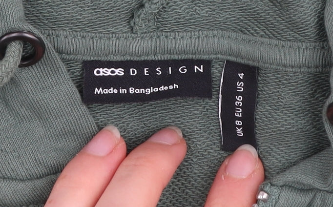 Womens UK Size 8 ASOS DESIGN Green Gym & Training Walking Casual Jacket