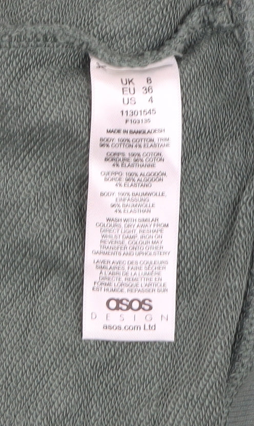 Womens UK Size 8 ASOS DESIGN Green Gym & Training Walking Casual Jacket