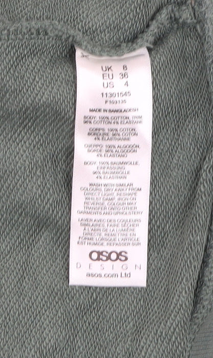 Womens UK Size 8 ASOS DESIGN Green Gym & Training Walking Casual Jacket