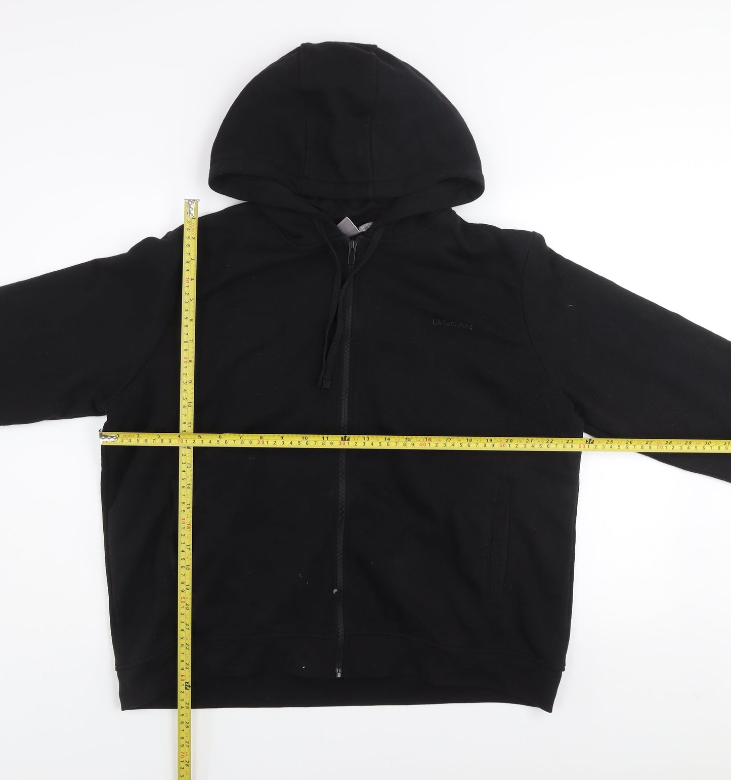 LA Gear Womens Black Size 20 Full Zip Hooded Track Jacket