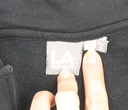 LA Gear Womens Black Size 20 Full Zip Hooded Track Jacket