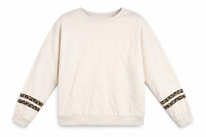 Marks and Spencer Girls Beige Animal Print Pullover Sweatshirt 13-14 Years